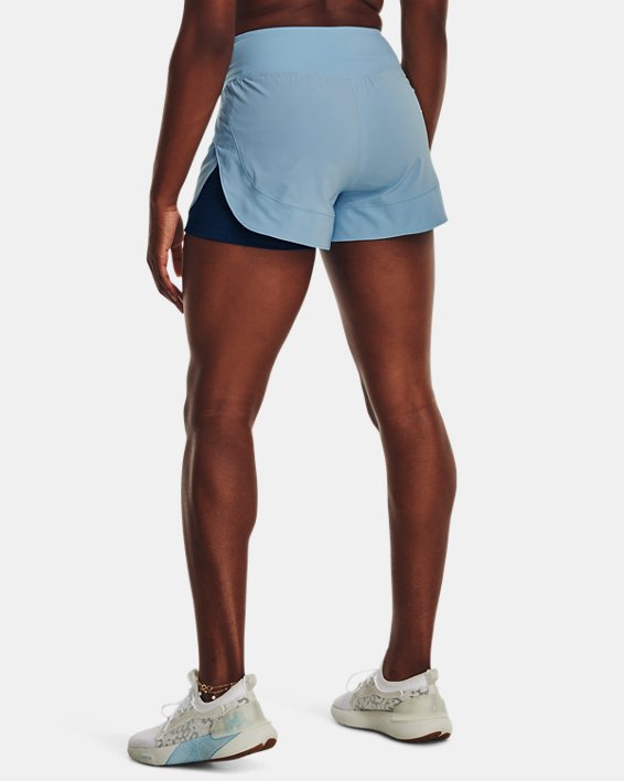 กางเกงขาสั้น UA Flex Woven 2-in-1 สำหรับผู้หญิง in Blue image number 1